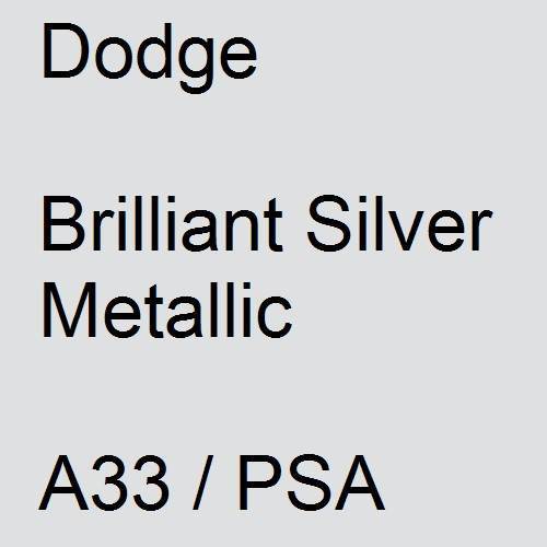 Dodge, Brilliant Silver Metallic, A33 / PSA.